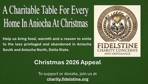 Banner: A Charitable Table For Every Home In Aniocha At Christmas, Christmas 2026 Appeal